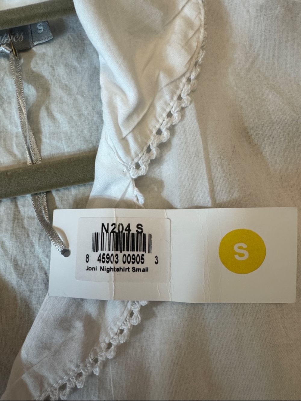 Women’s Nightshirt, Long Sleeve Button-Up White Cotton Shirt -Small
NWT - Picture 7 of 10